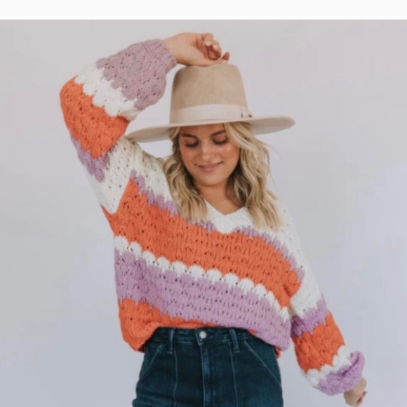 Piper & Scoot Sweaters - Colorful Chunky Knit Sweater Piper And Scoot Boutique Baevely Small NWOT